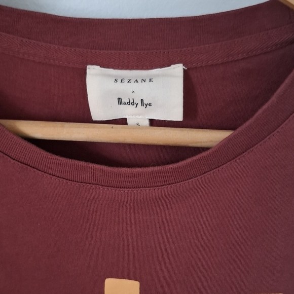 Sézane x Maddy Nye Soleil T-Shirt | Maroon - Picture 5 of 5